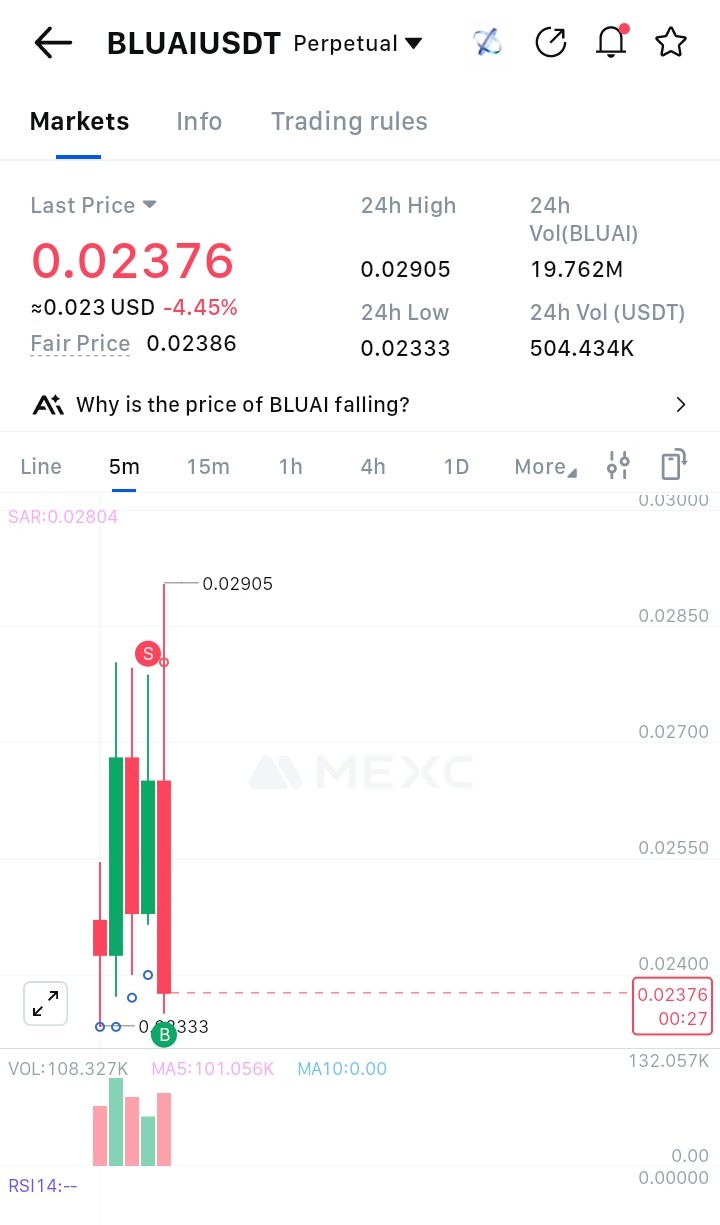 Trading Chart showing a perfect dump entry and profit target hit.