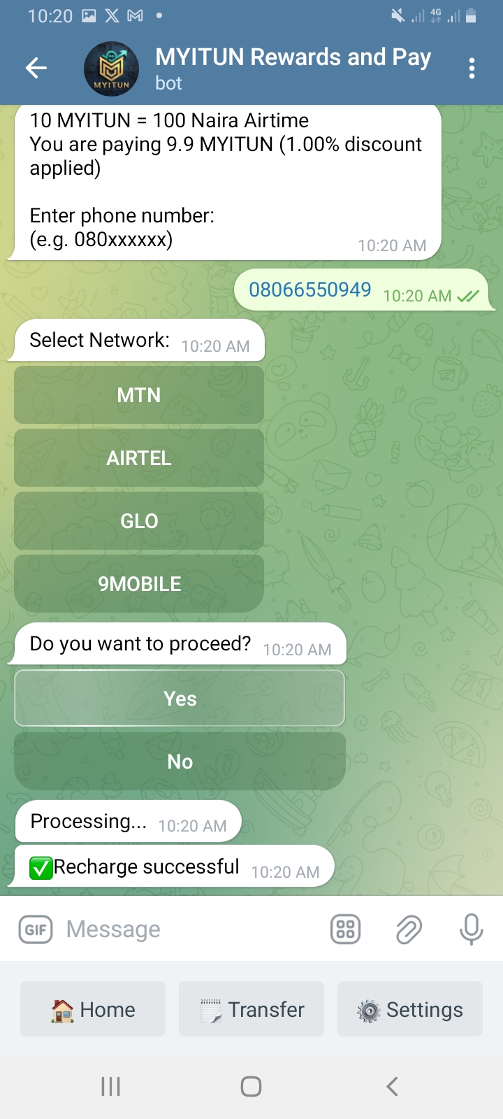 Myitun Bot Sample